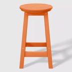 WestinTrends Malibu 24 Sgabello da bancone rotondo senza schienale in HDPE per esterni (Set da 2)
