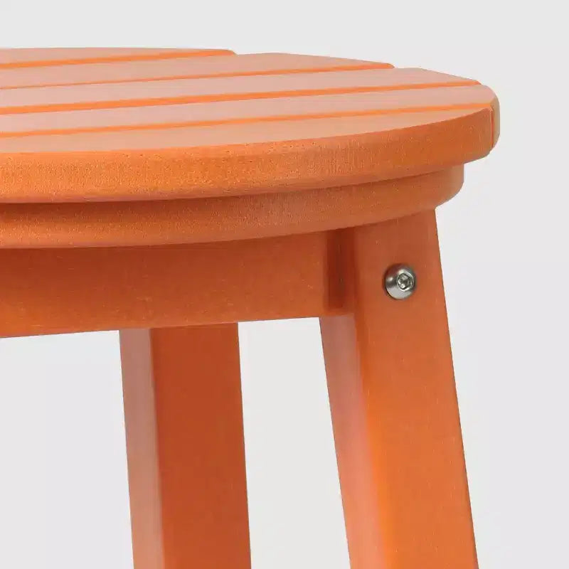 WestinTrends Malibu 24 Sgabello da bancone rotondo senza schienale in HDPE per esterni (Set da 2)