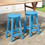 WestinTrends Malibu 24 Sgabello da bancone rotondo senza schienale in HDPE per esterni (Set da 2)