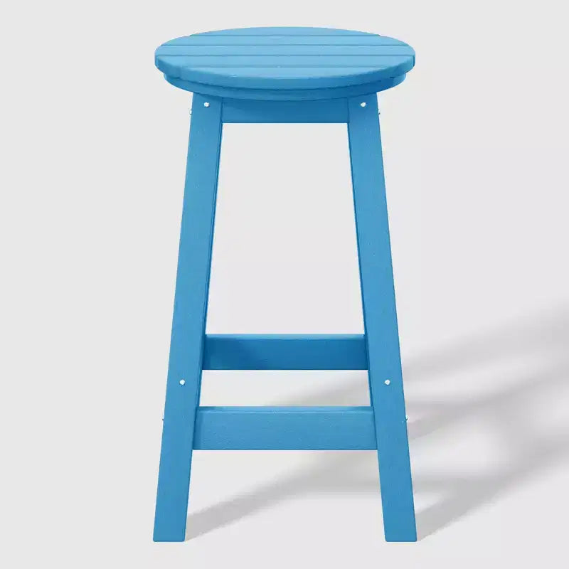 WestinTrends Malibu 24 Sgabello da bancone rotondo senza schienale in HDPE per esterni (Set da 2)