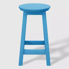 WestinTrends Malibu 24 Sgabello da bancone rotondo senza schienale in HDPE per esterni (Set da 2)