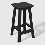 WestinTrends Malibu 24 All Weather Hdpe Outdoor Patio Square Backless Counter Stool (Set of 3)