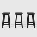 WestinTrends Malibu 24 All Weather Hdpe Outdoor Patio Square Backless Counter Stool (Set of 3)