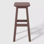 WestinTrends Malibu 29" Sgabello da bar quadrato senza schienale per esterni in HDPE per tutte le stagioni (set da 2)