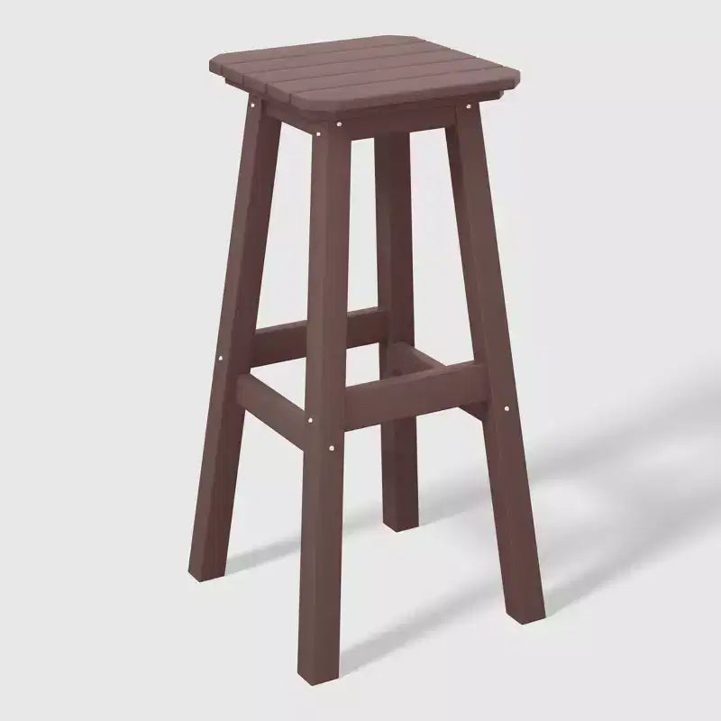 WestinTrends Malibu 29" Sgabello da bar quadrato senza schienale per esterni in HDPE per tutte le stagioni (set da 2)