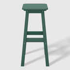 WestinTrends Malibu 29" Sgabello da bar quadrato senza schienale per esterni in HDPE per tutte le stagioni (set da 2)