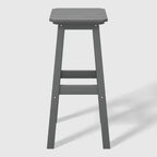 WestinTrends Malibu 29" Sgabello da bar quadrato senza schienale per esterni in HDPE per tutte le stagioni (set da 2)