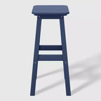 WestinTrends Malibu 29" Sgabello da bar quadrato senza schienale per esterni in HDPE per tutte le stagioni (set da 2)