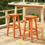 WestinTrends Malibu 29" Sgabello da bar quadrato senza schienale per esterni in HDPE per tutte le stagioni (set da 2)