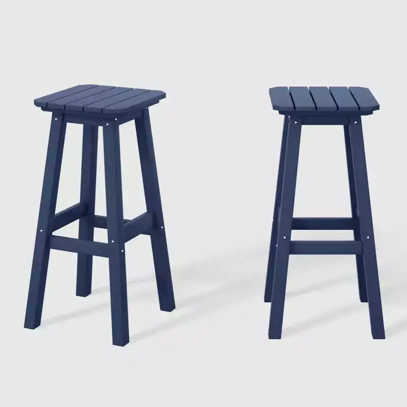 WestinTrends Malibu 29" Sgabello da bar quadrato senza schienale per esterni in HDPE per tutte le stagioni (set da 2)
