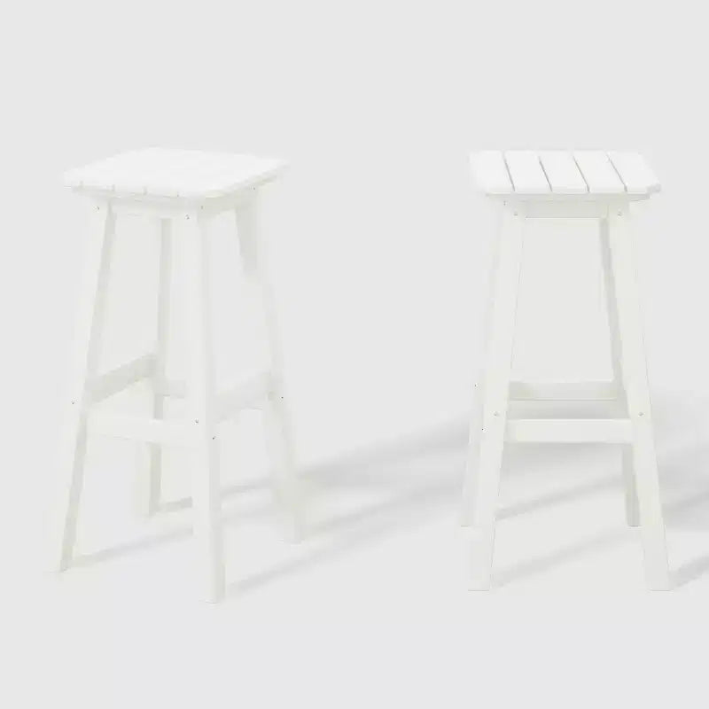 WestinTrends Malibu 29" Sgabello da bar quadrato senza schienale per esterni in HDPE per tutte le stagioni (set da 2)