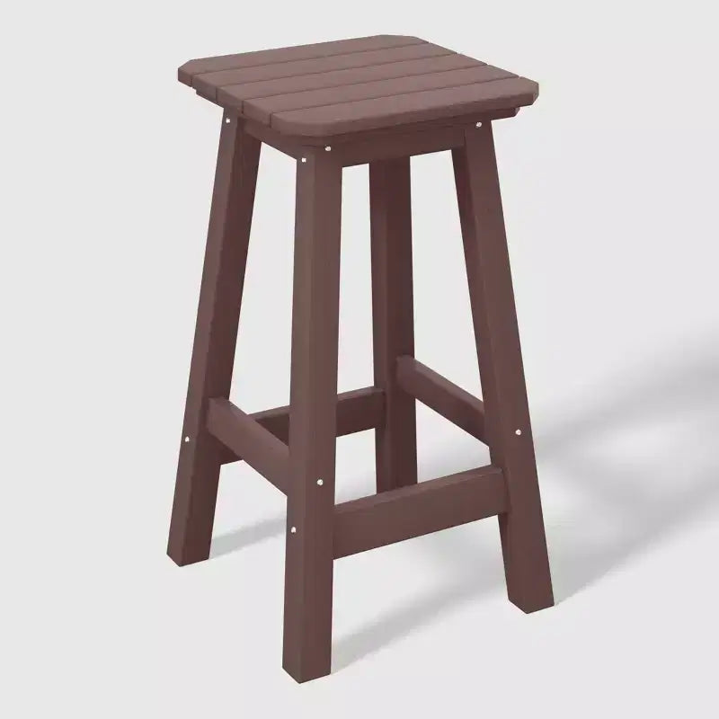 WestinTrends Malibu 24 All Weather Hdpe Outdoor Patio Square Backless Counter Stool (Set of 2)