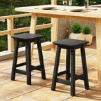 WestinTrends Malibu 24 All Weather Hdpe Outdoor Patio Square Backless Counter Stool (Set of 2)