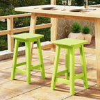 WestinTrends Malibu 24 All Weather Hdpe Outdoor Patio Square Backless Counter Stool (Set of 2)