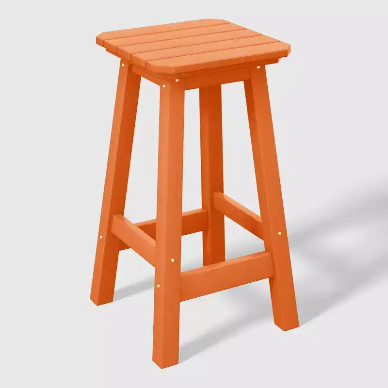 WestinTrends Malibu 24 All Weather Hdpe Outdoor Patio Square Backless Counter Stool (Set of 2)