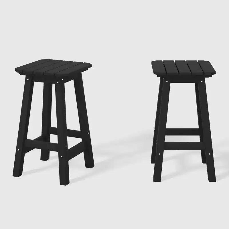 WestinTrends Malibu 24 All Weather Hdpe Outdoor Patio Square Backless Counter Stool (Set of 2)