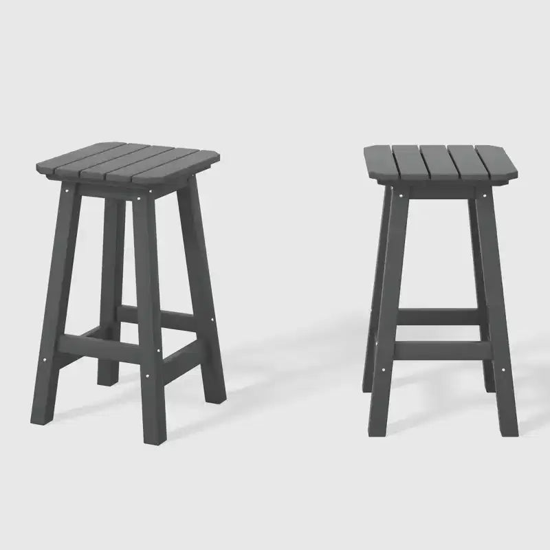 WestinTrends Malibu Sgabello da bancone quadrato senza schienale per esterni in HDPE per tutte le stagioni, 24 pollici (set da 2)