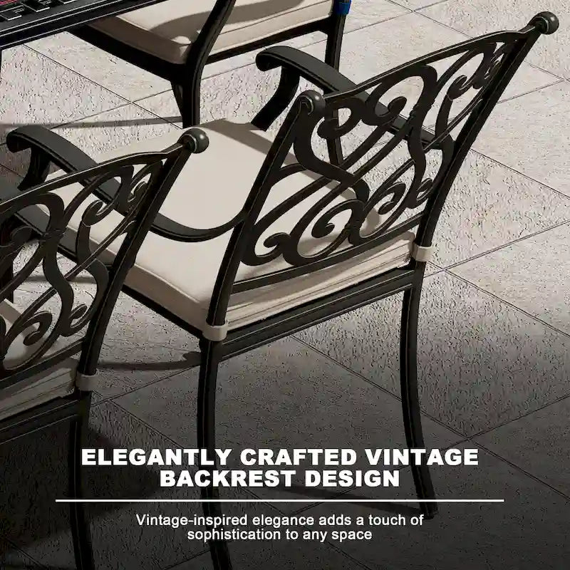 8 - Person Rectangular Outdoor Dining Set with Cushions