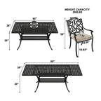 8 - Person Rectangular Outdoor Dining Set with Cushions