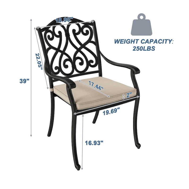 8 - Person Rectangular Outdoor Dining Set with Cushions