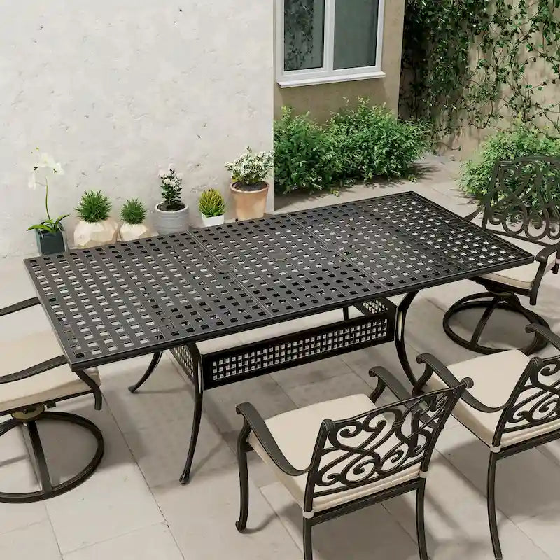 8 - Person Rectangular Outdoor Dining Set with Cushions