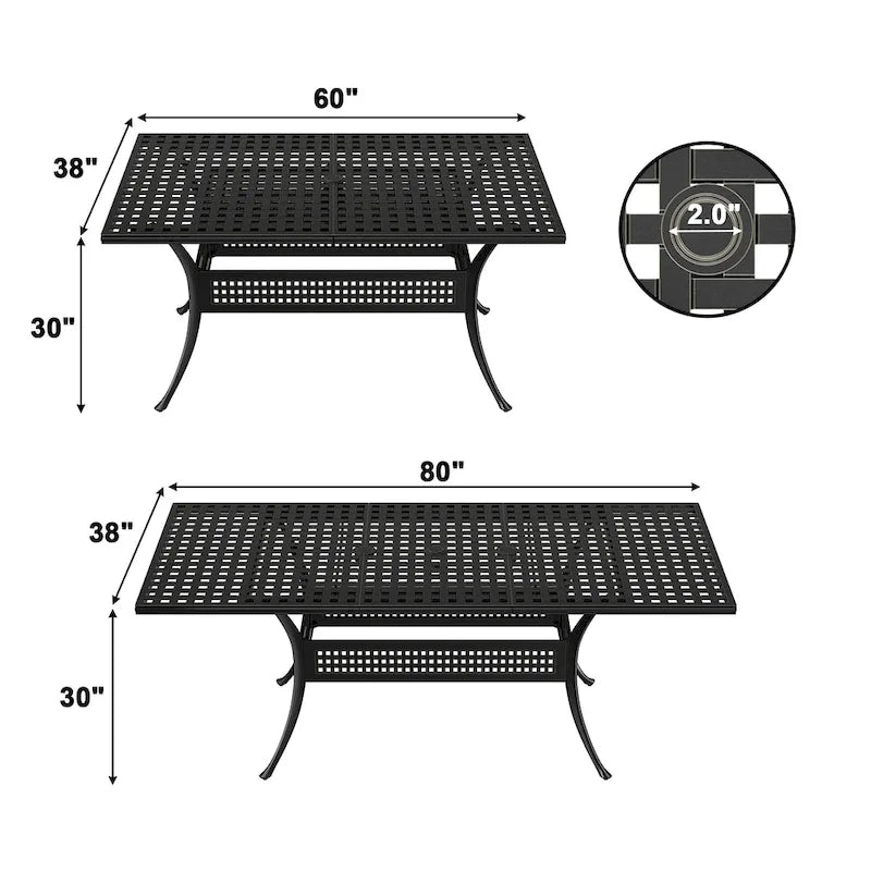 8 - Person Rectangular Outdoor Dining Set with Cushions
