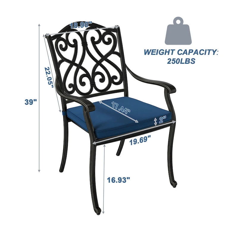 8 - Person Rectangular Outdoor Dining Set with Cushions