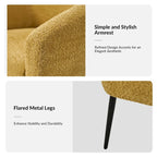 Hal Modern Boucle Armchair with Metal Legs by HULALA HOME