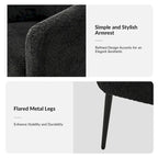 Hal Modern Boucle Armchair with Metal Legs by HULALA HOME