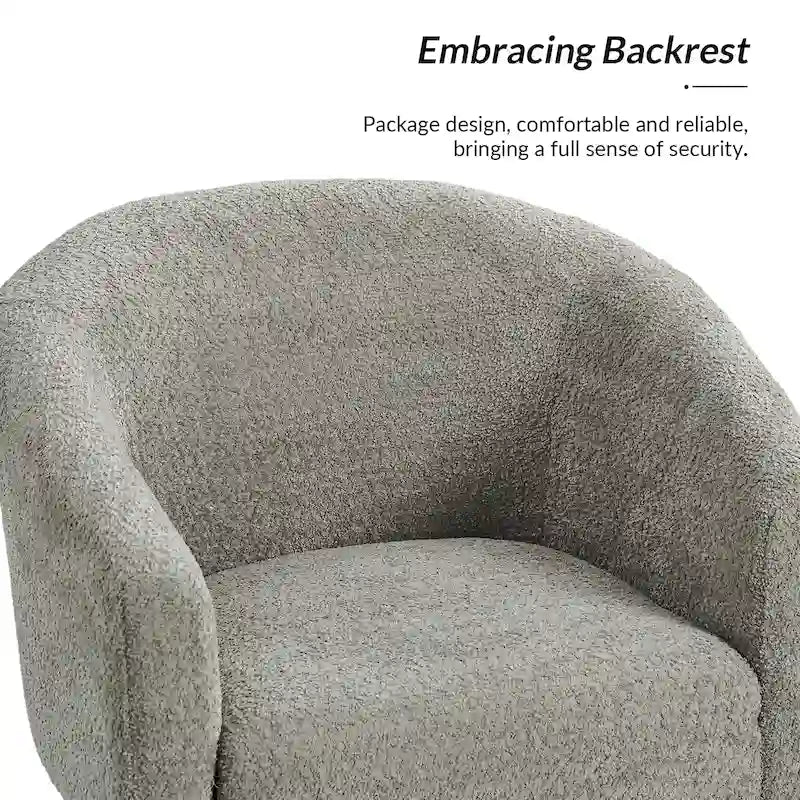Hal Modern Boucle Armchair with Metal Legs by HULALA HOME
