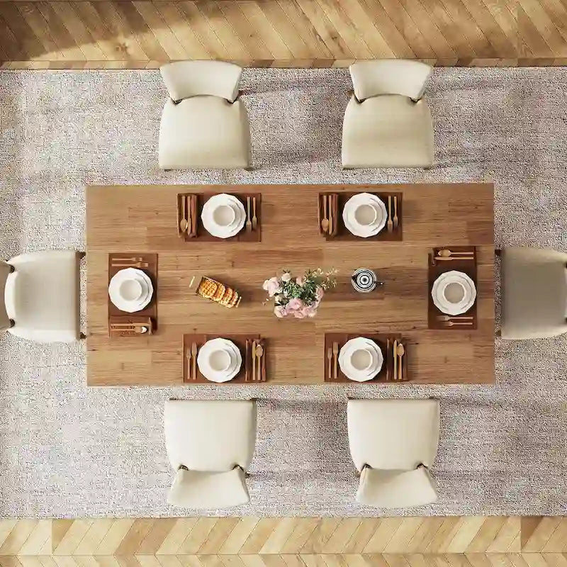 63 Inches Long Kitchen Dinner Table for Dining Room