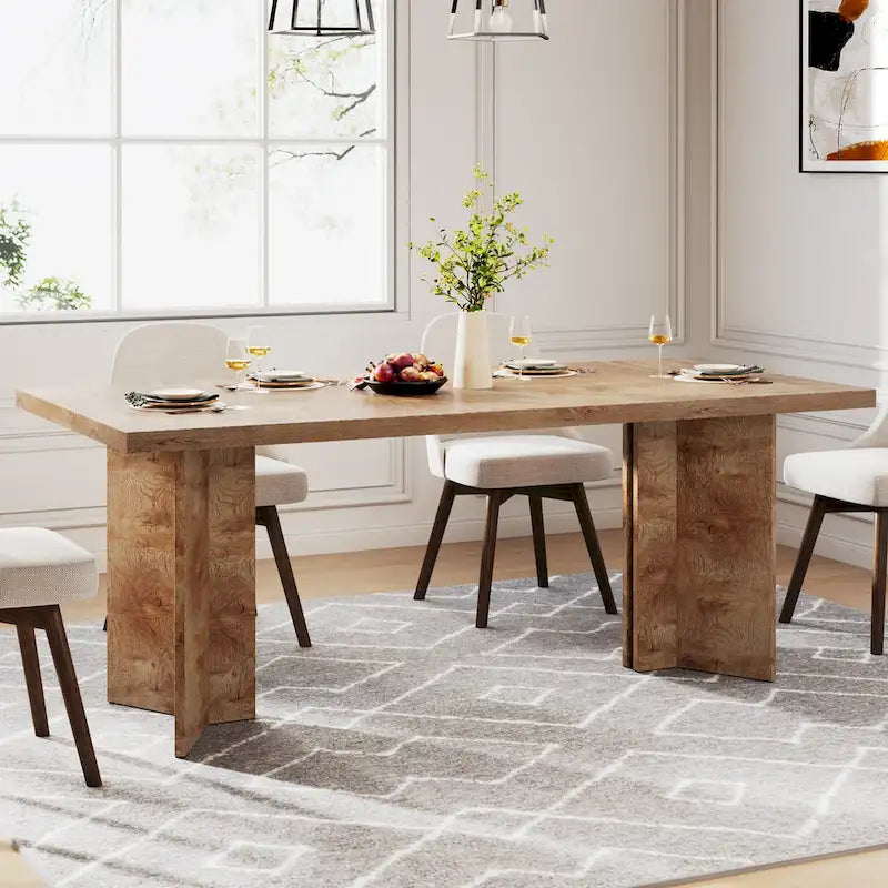 63 Inches Long Kitchen Dinner Table for Dining Room
