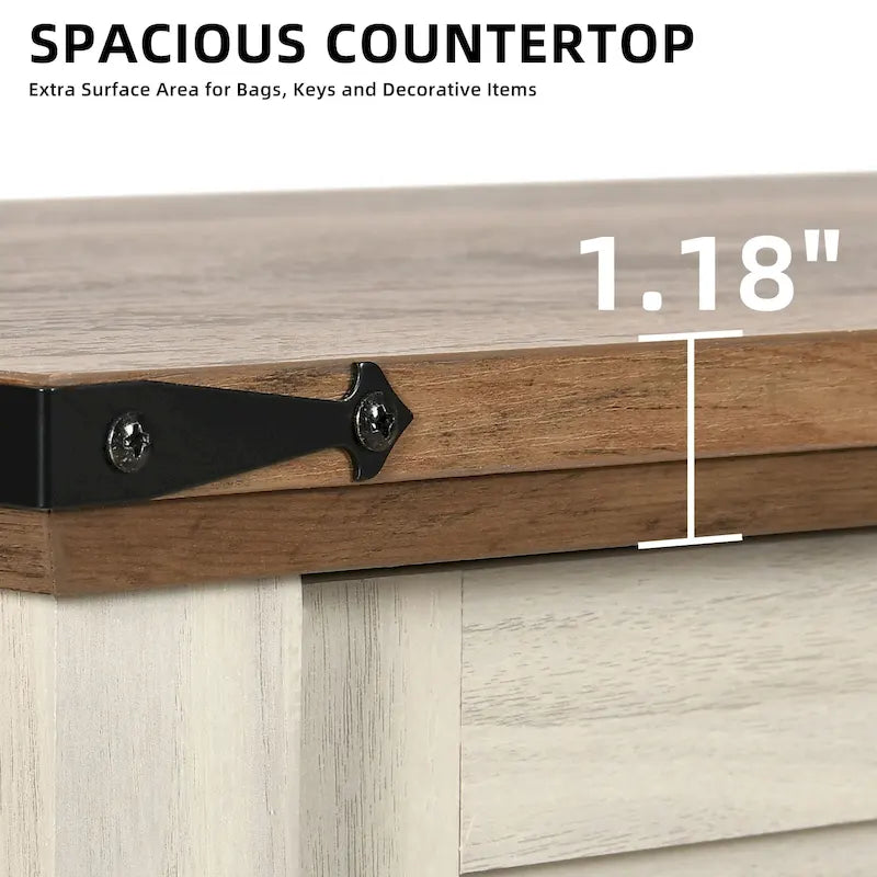 Moasis 35-Inch Farmhouse Console Table, Entry Table with 2 Drawers and Cabinet for Living Room