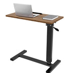 Overbed Table Height Adjustable Sofa Laptop Desk Tilting with 4 Wheels