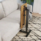 Overbed Table Height Adjustable Sofa Laptop Desk Tilting with 4 Wheels