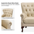 Gerhard Genuine Leather Armchair with Nailhead Trims and Removable Cushion Set of 2 by HULALA HOME