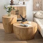 Bucket Shaped Coffee Table Set of Two Pieces