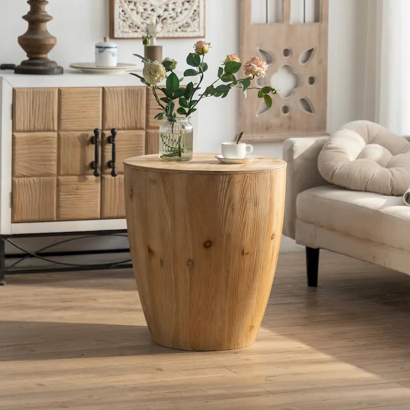 Bucket Shaped Coffee Table Set of Two Pieces
