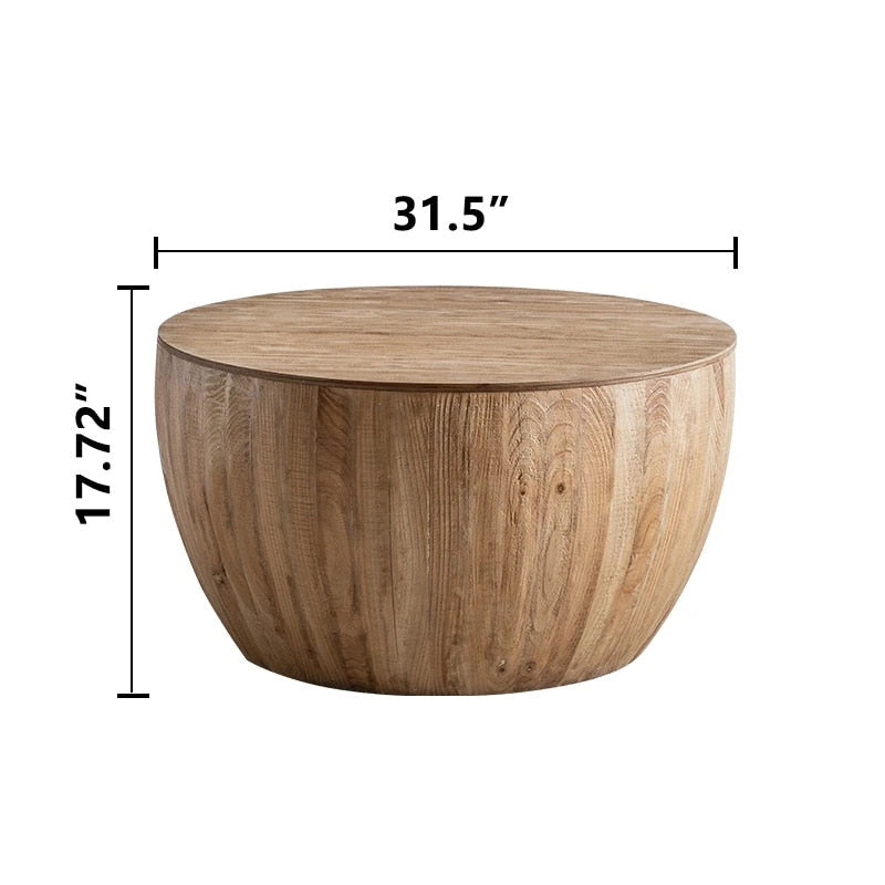 Bucket Shaped Coffee Table Set of Two Pieces