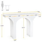 47 Inches Console Table, Black Sofa Table Behind Couch, Vintage Modern Entryway Hallway Table