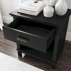 Oak Park Black Wood Queen Bed, Nightstand and Dresser by Homestyles