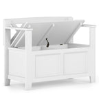 WYNDENHALL Halifax SOLID WOOD 36 inch Wide Transitional Small Entryway Storage Bench - 17D x 36 W x 27.8H