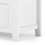 WYNDENHALL Halifax SOLID WOOD 36 inch Wide Transitional Small Entryway Storage Bench - 17D x 36 W x 27.8H