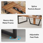 8FT Conference Table, Large Meeting Table for 10 People, Easy Assembly