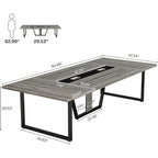8FT Conference Table, Large Meeting Table for 10 People, Easy Assembly