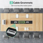 8FT Conference Table, Large Meeting Table for 10 People, Easy Assembly