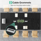 8FT Conference Table, Large Meeting Table for 10 People, Easy Assembly