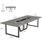 8FT Conference Table, Large Meeting Table for 10 People, Easy Assembly