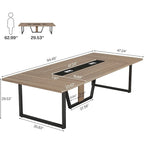 8FT Conference Table, Large Meeting Table for 10 People, Easy Assembly