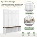Multi-Functional Hall Tree Entryway Cabinet with Multiple Storage Space